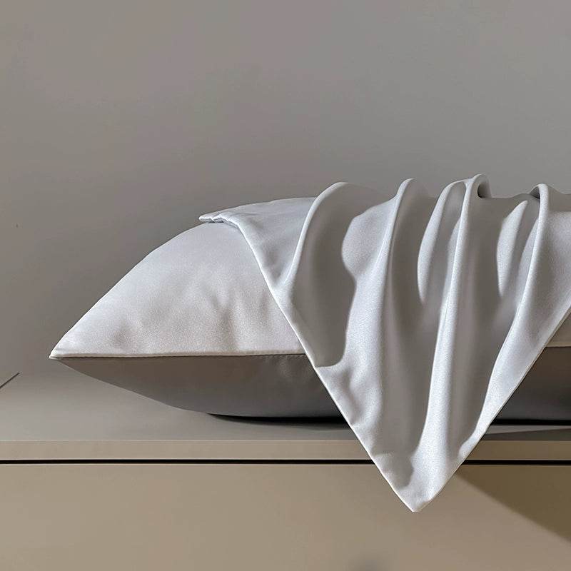 Summer Washed Ice Silk Double Pillow Case for Home Use