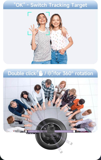 Selfieshow P03 Gimbal Stabilizer with 360 Rotation Tracking