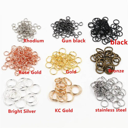 200pcs/Lot Metal DIY Jewelry Findings Jump Rings & Split Rings