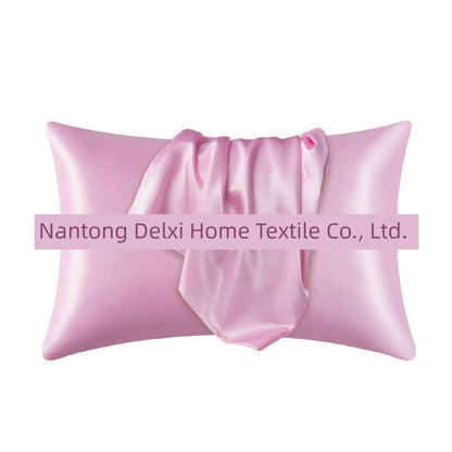 Cross-Border Foreign Trade Pure Color Silk Pillowcase Set