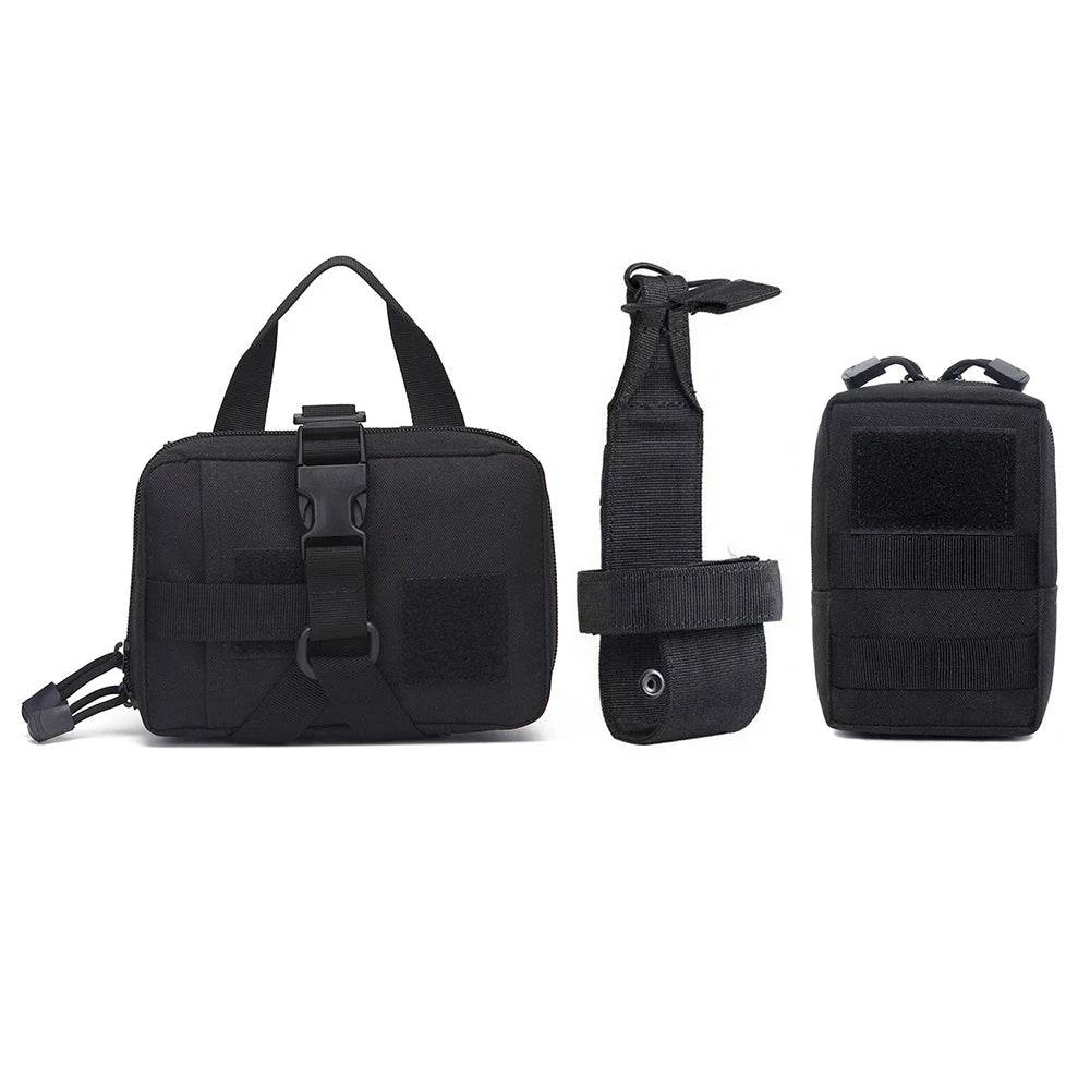 3Pcs Dog Tactical Bags with 2Pcs Pouches and Belt Holder