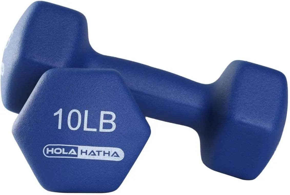 5,10, 15 Pound Neoprene Dumbbell Weight Set with Rack
