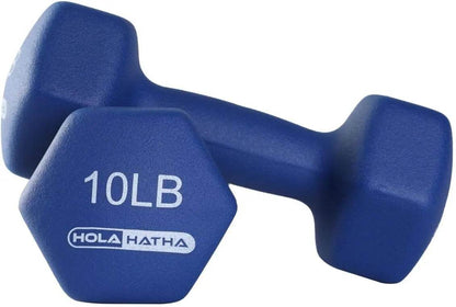 5,10, 15 Pound Neoprene Dumbbell Weight Set with Rack