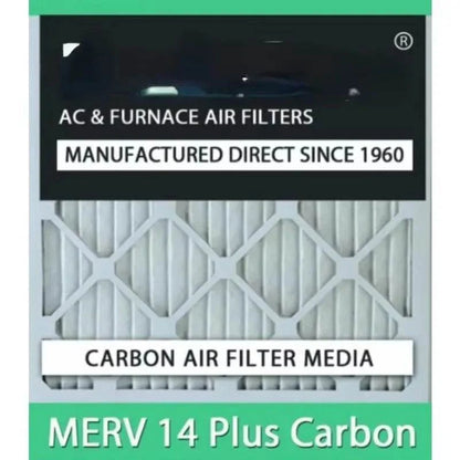 NEW 20x24x1 Pleated Air Filters MERV 14 Plus Carbon 12 Pack