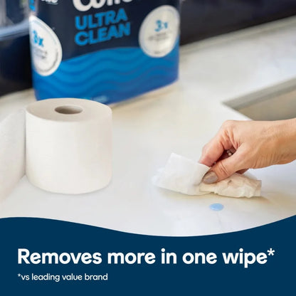 Ultra Clean Toilet Paper, Strong Toilet Tissue, 12 Super Mega Rolls