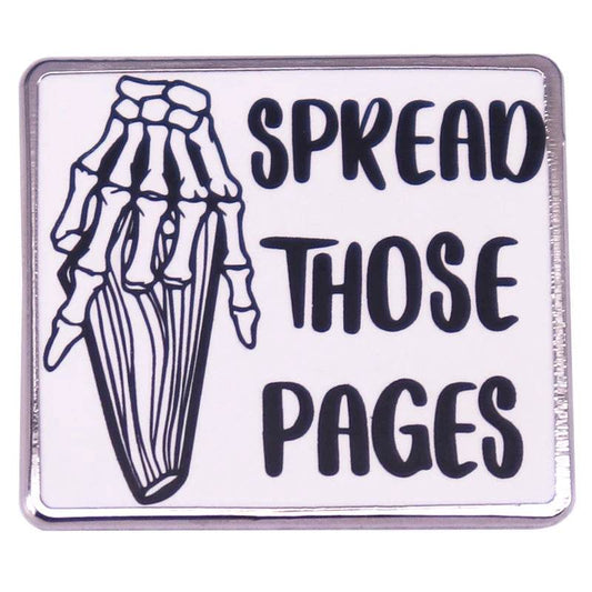 Spread Those Pages Enamel Pin for Book Lovers and Readers