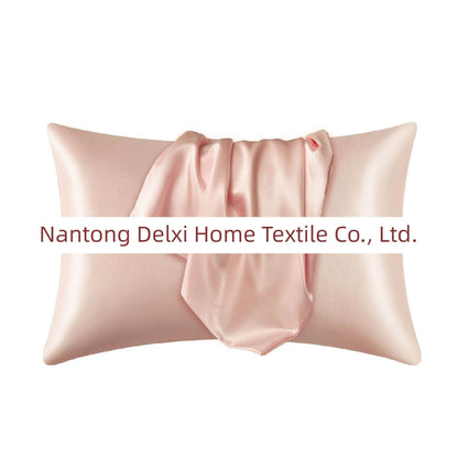 Cross-Border Foreign Trade Pure Color Silk Pillowcase Set