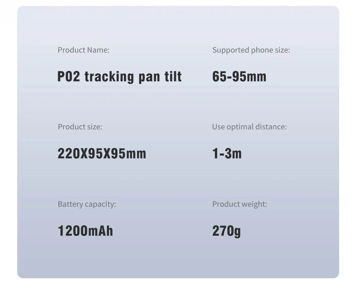 Selfieshow P02 Gimbal 360 Rotation AI Tracking Stabilizer
