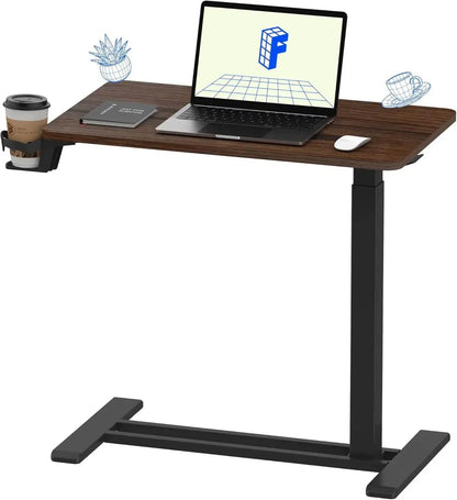 Electric Standing Desk with Drawers, Glass Adjustable Height