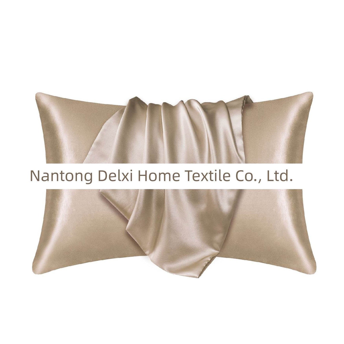 Cross-Border Foreign Trade Pure Color Silk Pillowcase Set
