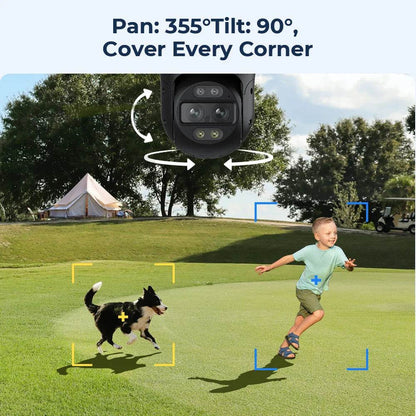 4K Dual Lens PTZ Security Camera with Auto Tracking