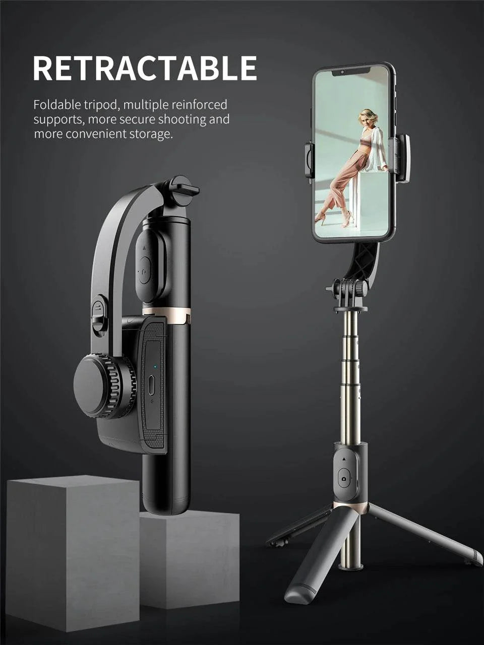 FGCLSY 2024 New Gimbal Stabilizer Selfie Stick Tripod