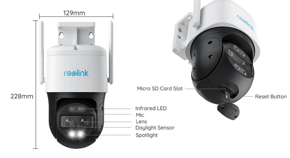 4K Dual Lens PTZ Security Camera with Auto Tracking