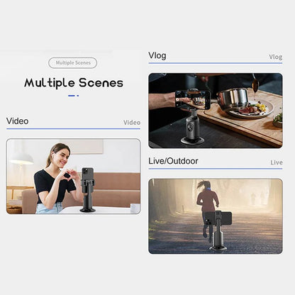 360-Degree Follow-Up Gimbal Stabilizer With AI Face Tracking
