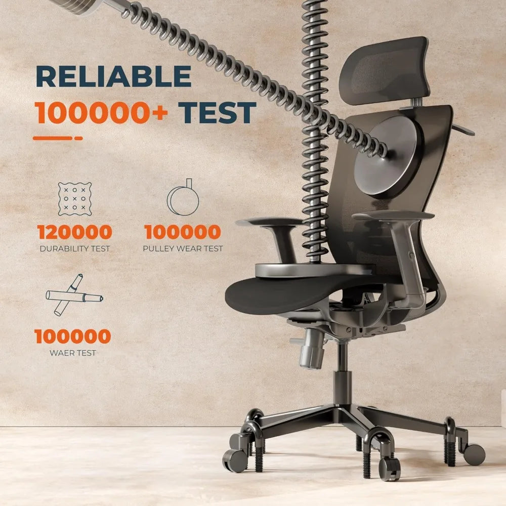 Ergochair Pro Ergonomic Office Chair, Swivel Computer Chair, Home Office Desk Chairs， with Lumbar Support/2D Headrest/300Lbs Hea