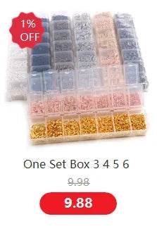 200pcs/Lot Metal DIY Jewelry Findings Jump Rings & Split Rings