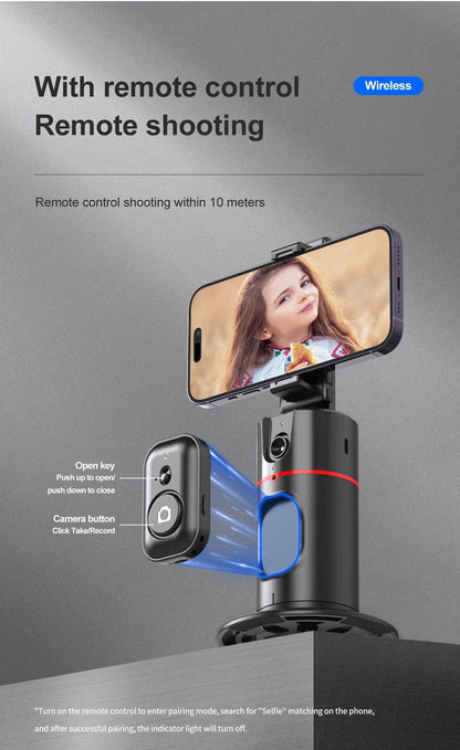 Selfieshow P02 Gimbal 360 Rotation AI Tracking Stabilizer