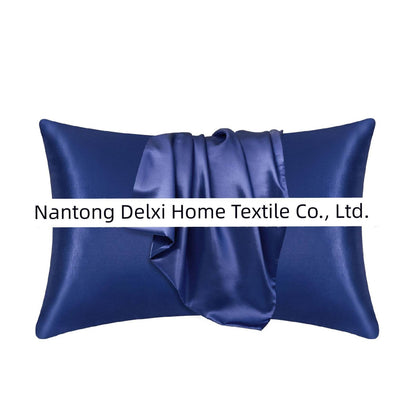 Cross-Border Foreign Trade Pure Color Silk Pillowcase Set
