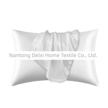Cross-Border Foreign Trade Pure Color Silk Pillowcase Set