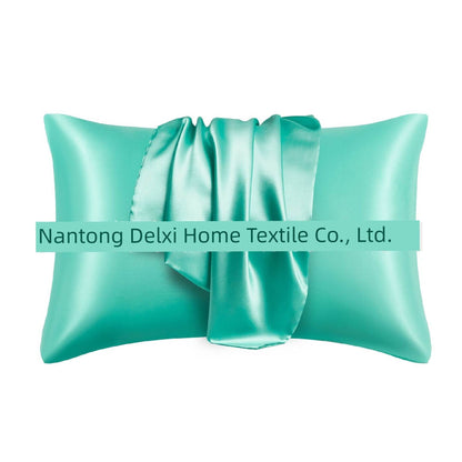 Cross-Border Foreign Trade Pure Color Silk Pillowcase Set