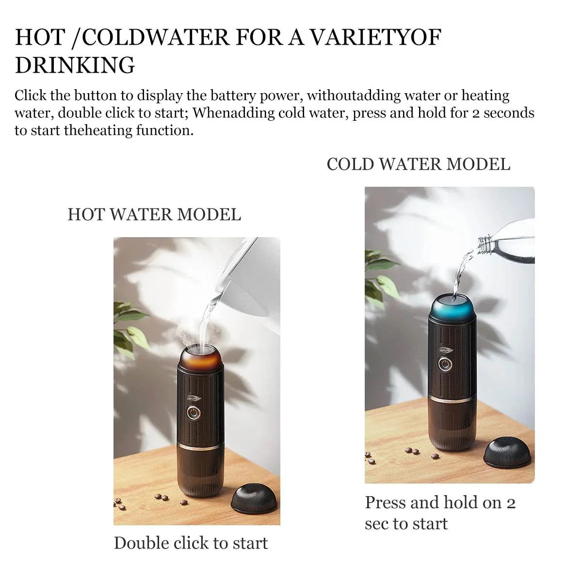 Portable Electric Espresso Maker for Hot or Cold Coffee