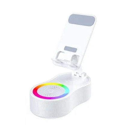 Wireless Speaker with Colorful Ambient Light and Phone Holder