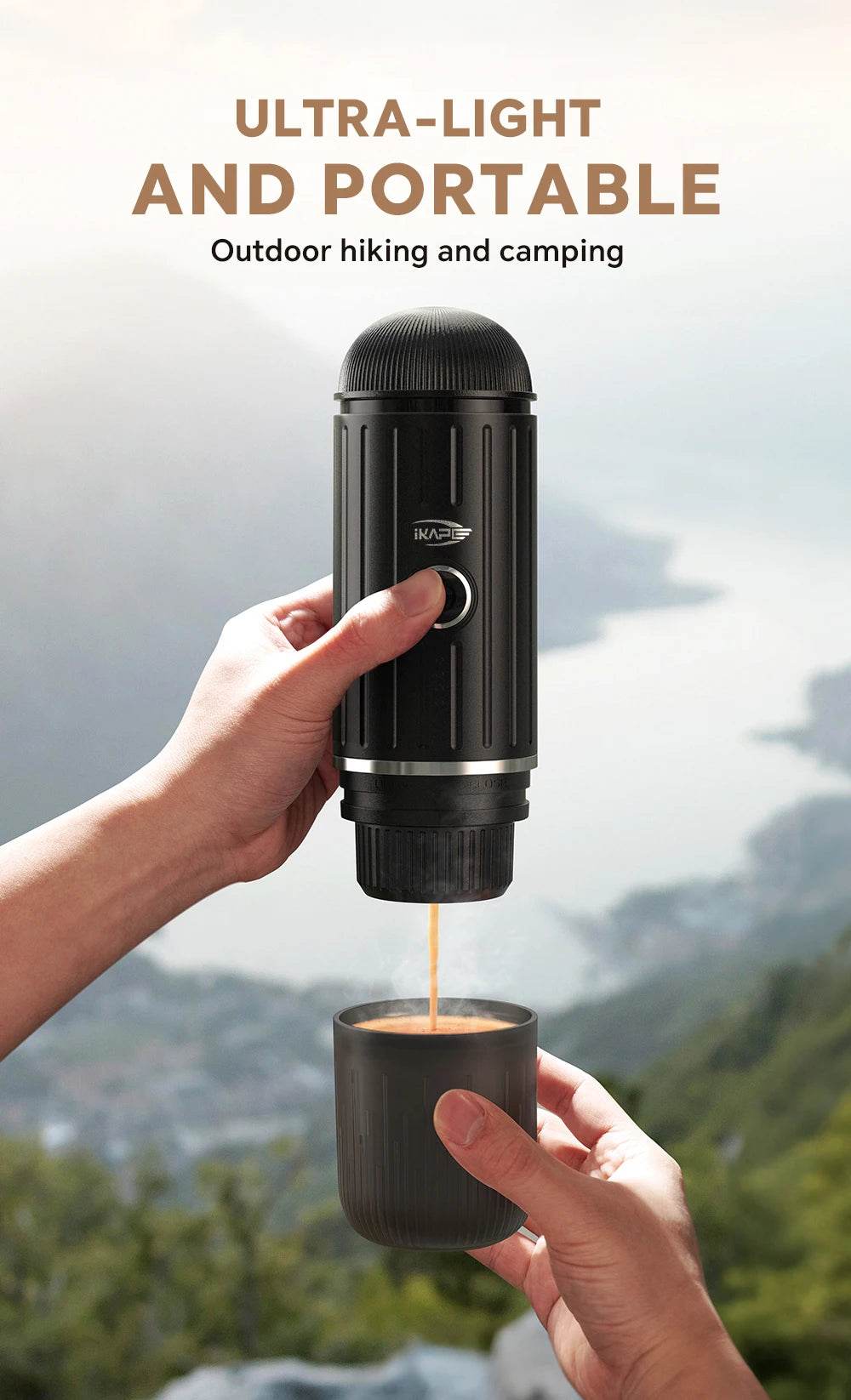 Portable Electric Espresso Maker for Hot or Cold Coffee