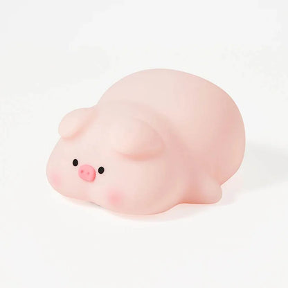 Cute Pink Piggy Night Light USB Rechargeable LED Lamp