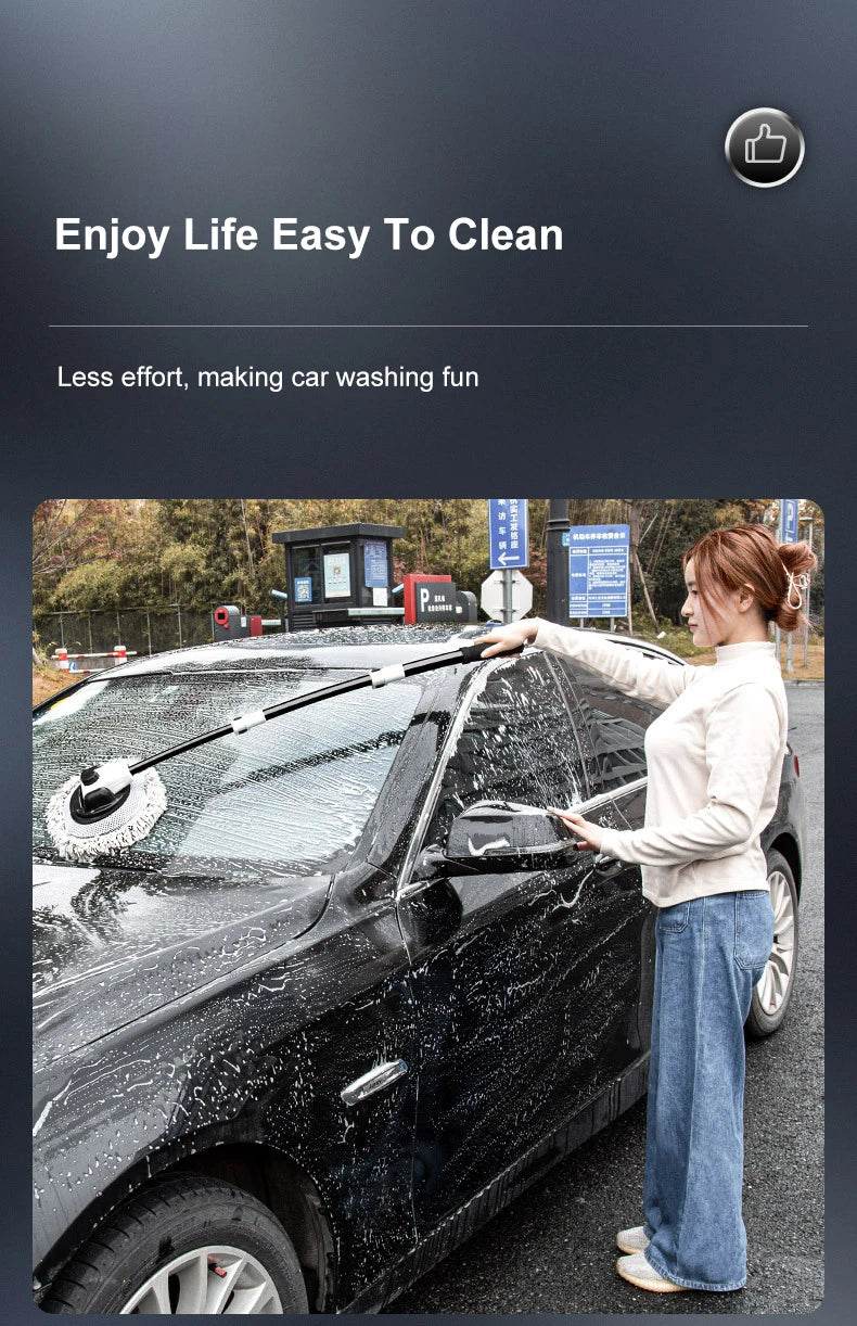 2022 New 15 Degree Bend Car Cleaning Brush with Telescoping Handle