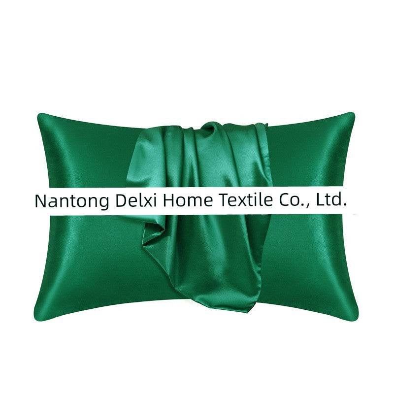 Cross-Border Foreign Trade Pure Color Silk Pillowcase Set
