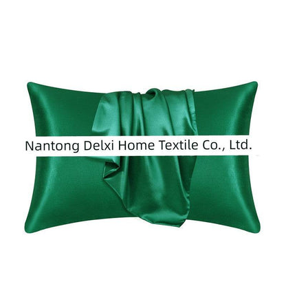 Cross-Border Foreign Trade Pure Color Silk Pillowcase Set