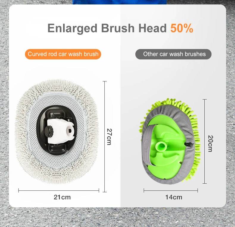 2022 New 15 Degree Bend Car Cleaning Brush with Telescoping Handle