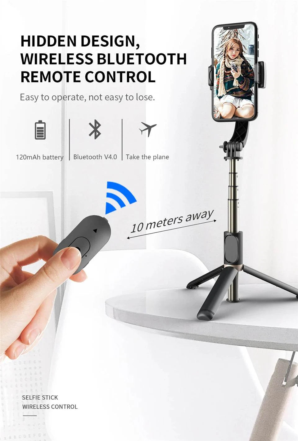 FGCLSY 2024 New Gimbal Stabilizer Selfie Stick Tripod
