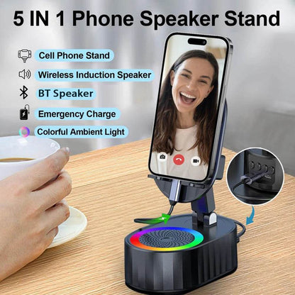 5 in 1 Bluetooth-compatible Audios Power Banks Speaker Stand