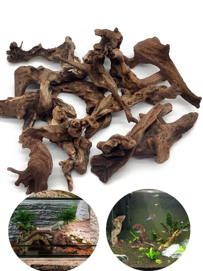 5-10CM Small Natural Tree Trunk Aquarium Decoration Ornament