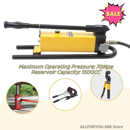 70Mpa Manual Hand Hydraulic Power Pack 1500CC Capacity
