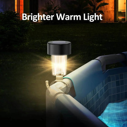 6 Packages Waterproof LED Solar Pool Light Frames Outdoor