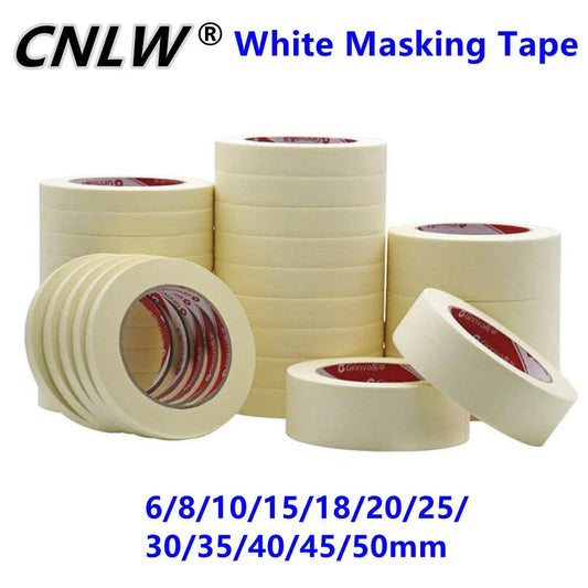 Masking Tape White 6mm-50mm for Precise Crafting Projects