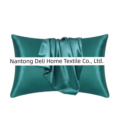 Cross-Border Foreign Trade Pure Color Silk Pillowcase Set