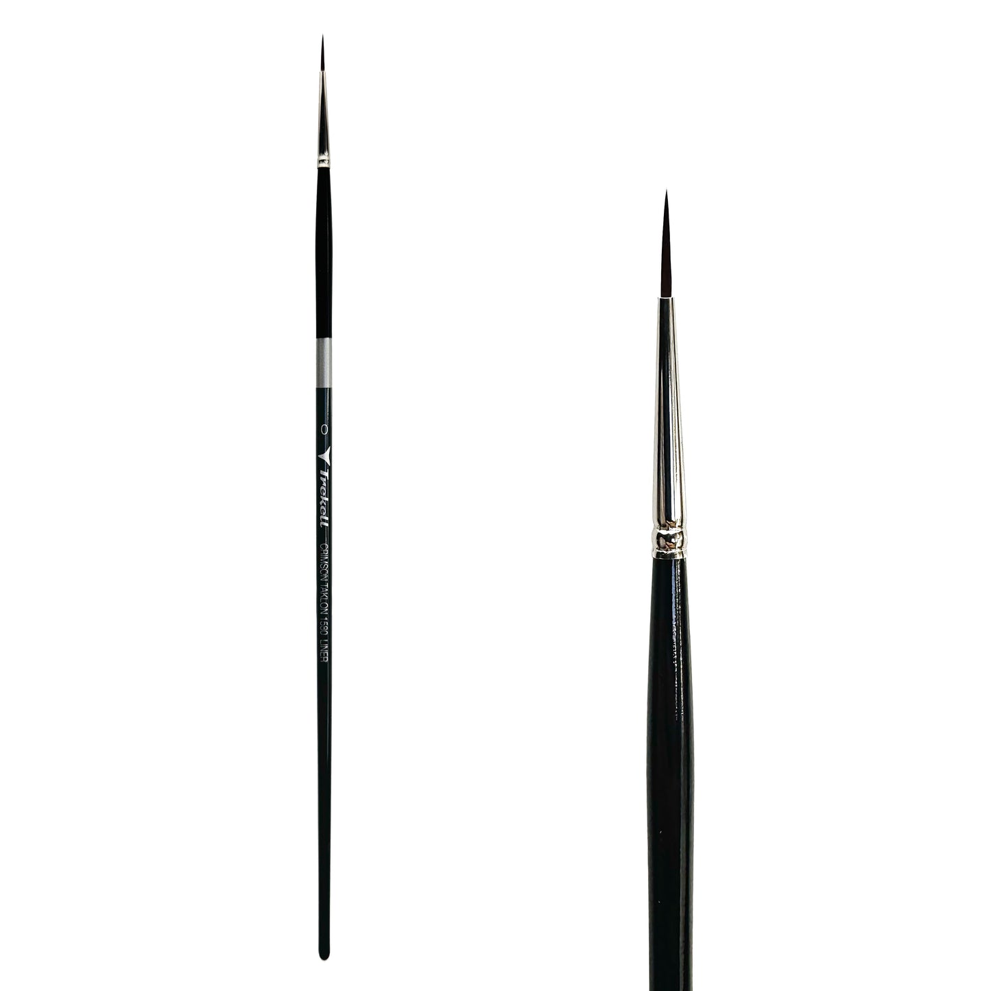 Trekell Crimson Taklon Long Handle Artist Brush  - Size #0 Liner