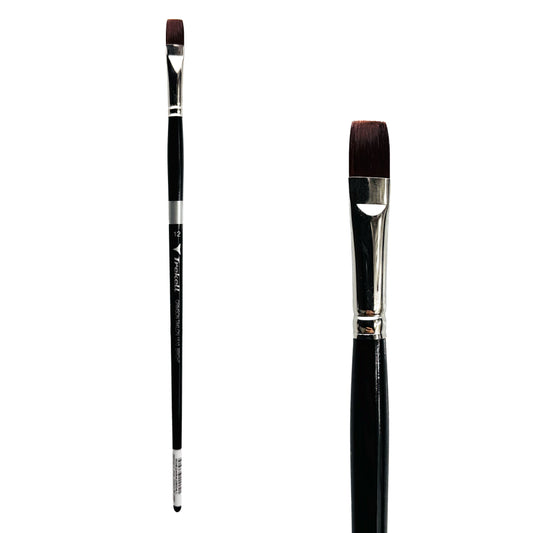 Trekell Crimson Taklon Long Handle Artist Brush - Size #12 Bright