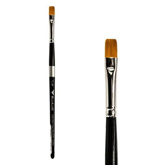 Trekell Golden Taklon Short Handle Artist Brush -  Size 1/4" Wash