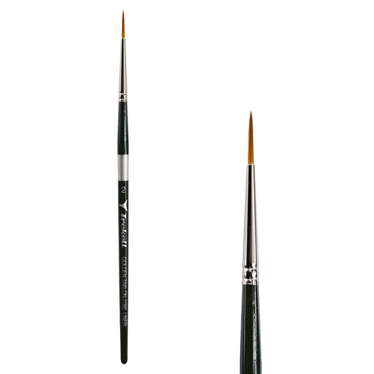 Trekell Golden Taklon Short Handle Artist Brush -  Size #2 Liner