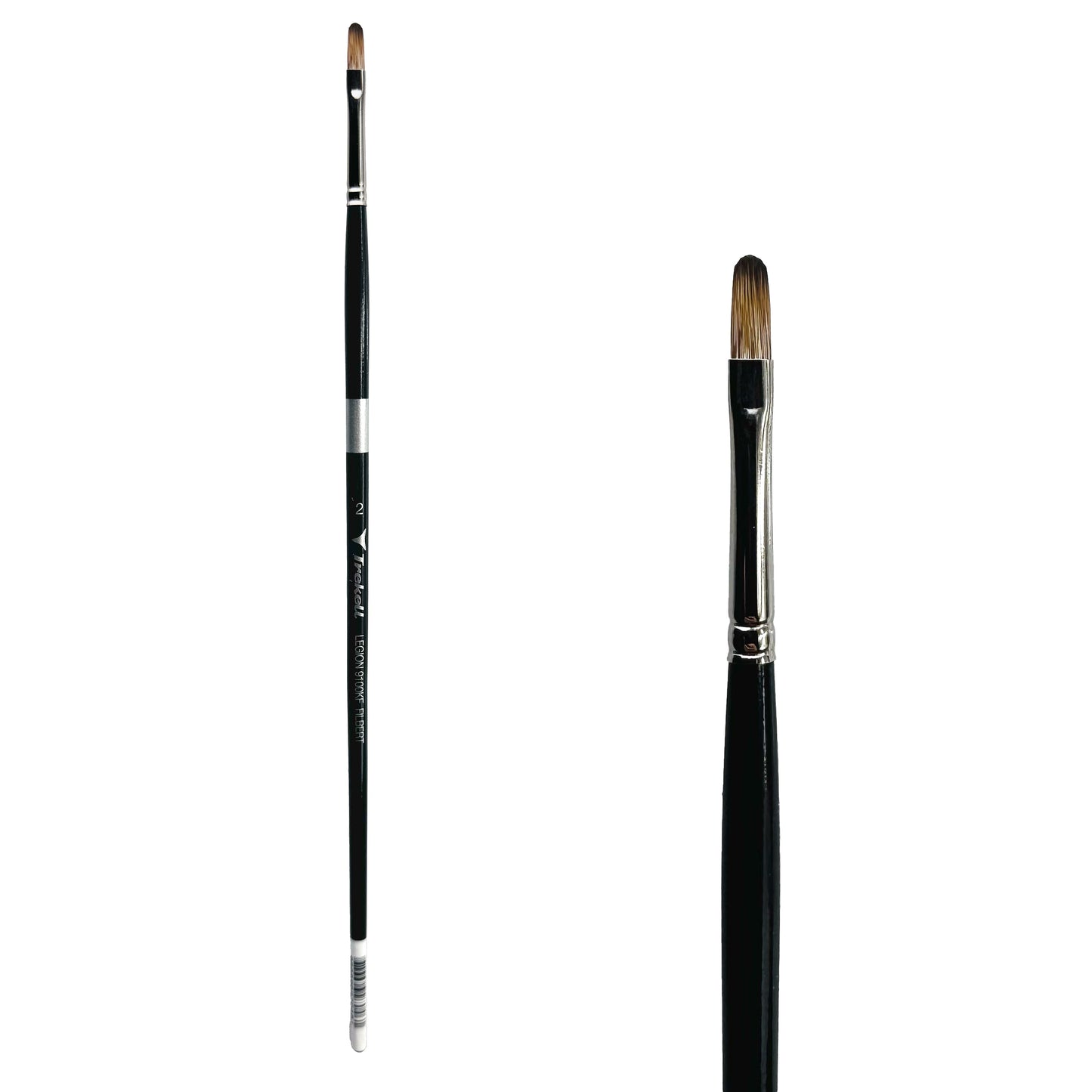 Trekell Legion Synthetic Mongoose Long Handle Artist Brush - Size #2 Filbert