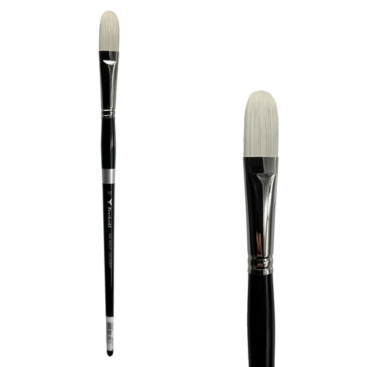 Trekell Opal Synthetic Hog Bristle Long Handle Artist Brush - Size #10 Long Filbert