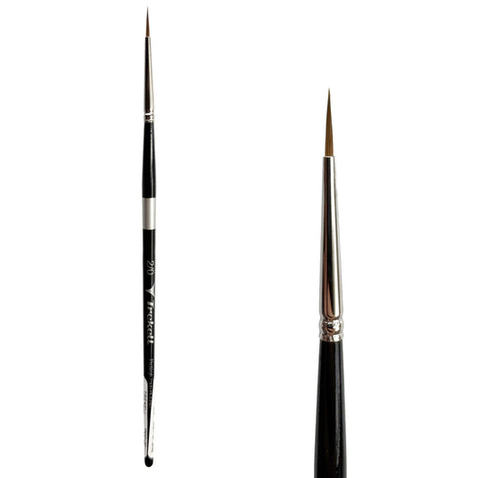 Trekell Protégé Synthetic Kolinsky Short Handle Artist Brush - Size #2/0 Round