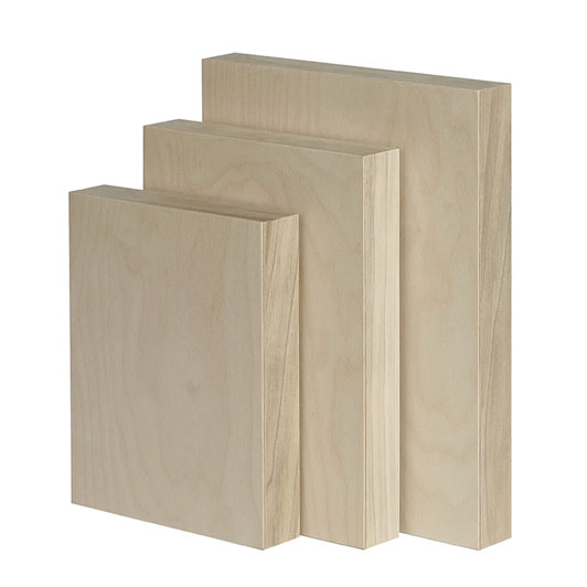 Trekell Unprimed Baltic Birch Panel - 1 3/4" Gallery Profile Wooden Canvas for Painting