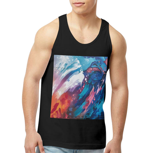 American Made Men's Tank Top with Front Printing for Summer Style