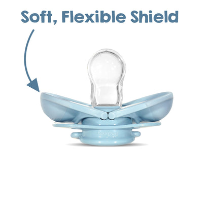 Keep-It-Kleen Pacifier 0-36M (2-Pack), Closes Automatically When Dropped | Elephant/Monkey