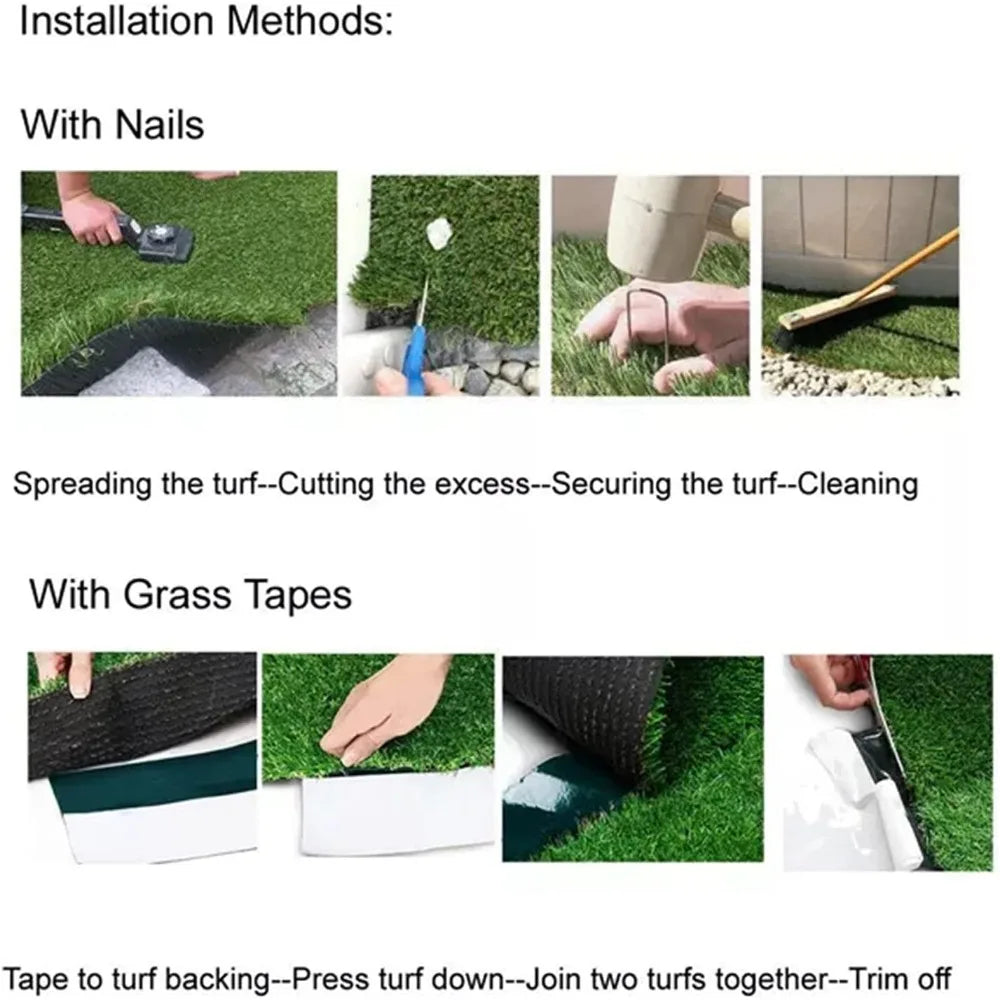 3FT X 33FT (99 Square FT) Artificial Grass Deluxe Synthetic Thick Lawn Pet Turf for Garden Backyard Patio Balcony Indoor/Outdoor